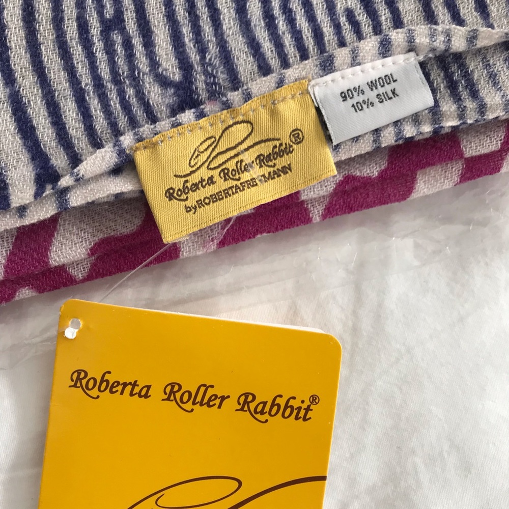 ROBERTA ROLLER RABBIT Vibrant Wool/Silk Scarf NEW!